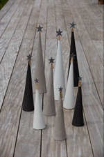 Lübech Living juletræ Cement cone grå, hvid og sort i flere størrelser - Fransenhome
